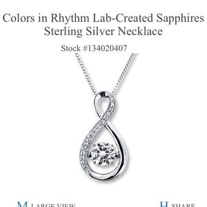 Kay Jewelry Infinity Necklace w/ Sapphire